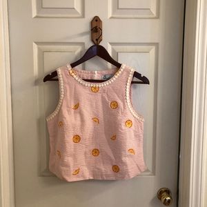 Vintage Lilly Pulitzer Seer Sucker Sleeveless SZ12